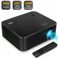 Apeman Native 1080P Mini Portable Movie Projector with 300" Large Screen, Support 4K, Ideal For Home Theater
