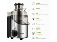 AICOOK 3inch Wide Mouth Centrifugal Juicer 400W 3 Speeds Stainless Steel