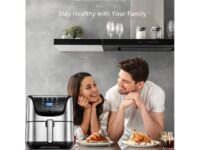 AICOOK 5.8 Quart Air Fryer Oven Stainless Steel 8 Cooking Preset