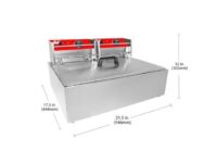 ALDKitchen Double Deep Fryer Stainless Steel 12L Capacity