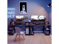 Bestier Gaming Desk with Monitor Shelf 55 inches