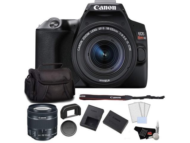 Canon EOS Rebel SL3 DSLR Camera 18-55mm Lens (Black) LCD Screen Protectors + Carrying Case