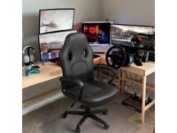 Furmax Office Desk Leather Gaming Chair (Black)