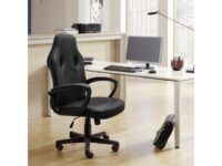 Furmax Office Desk Leather Gaming Chair (Black)