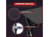 Gaming Computer Desk 45.2″x 23.4″ Extra Large Modern Ergonomic Black