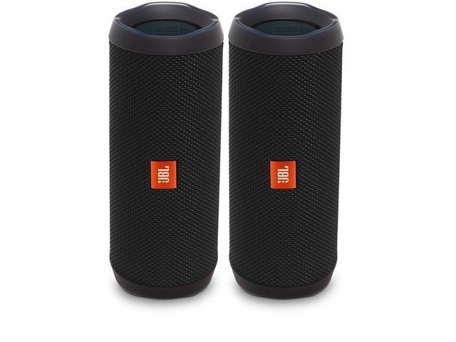 JBL Flip 4 Waterproof Portable Bluetooth Speaker Bundle Black
