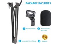 Professional Razer Seiren X Boom Arm with Pop Filter