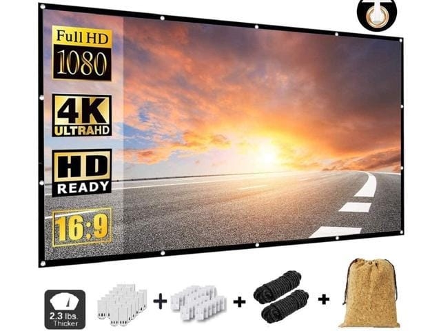 Projector Screen 120 Inch Portable Movie Screen