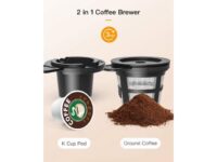 Sboly Single Serve Coffee Maker & Milk Frother Cappuccino Machine and Latte Maker Bundle