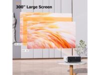 WEWATCH Video Projector with 5G WiFi and Bluetooth 300” Full HD 1080P Supported 4K