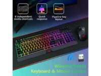 TopMate KM23 Wireless Backlit Keyboard and Mouse Combo